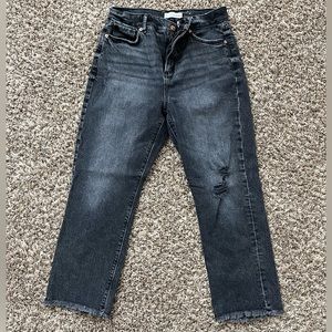 LOFT Straight Crop Blackwash Jeans 27/4